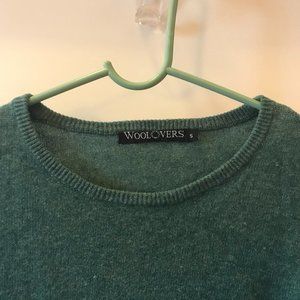 Teal turquoise wool cashmere blend sweater